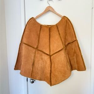 UGG Tan Shearling Poncho Jacket